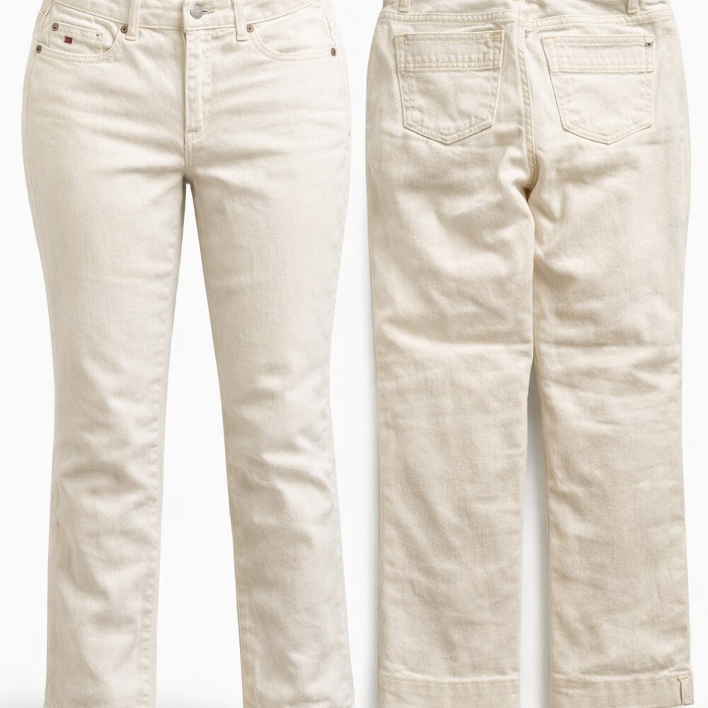 Tommy Hilfiger Spirit Curvy Crop White Jeans Size 2 New Without Tags